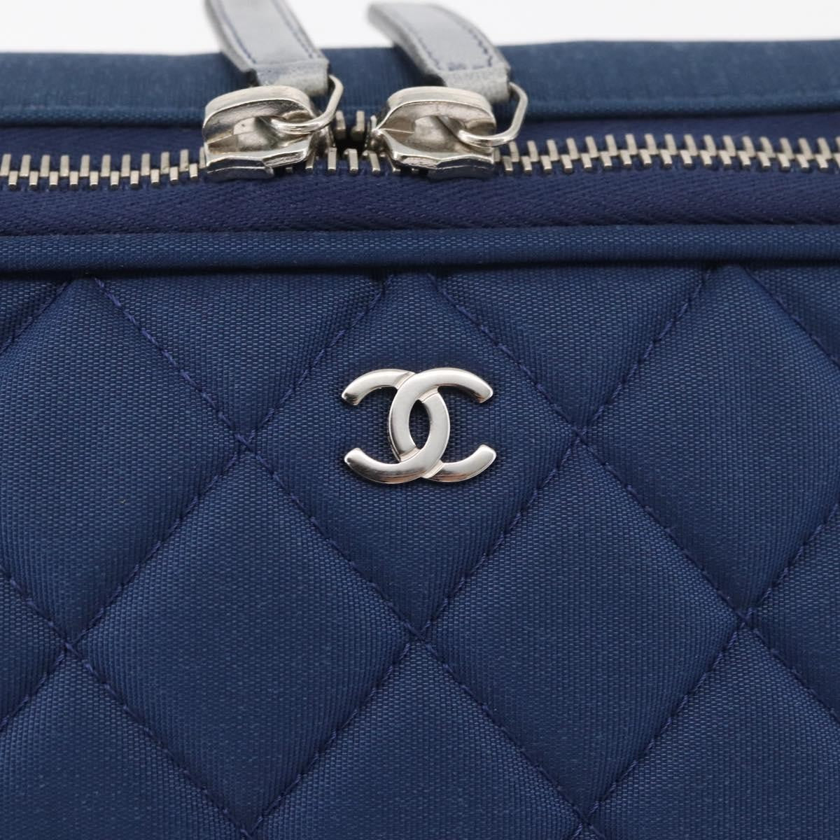 Chanel Laptop Sleeve Quilted Nylon, Blue, Nylon, Clutch