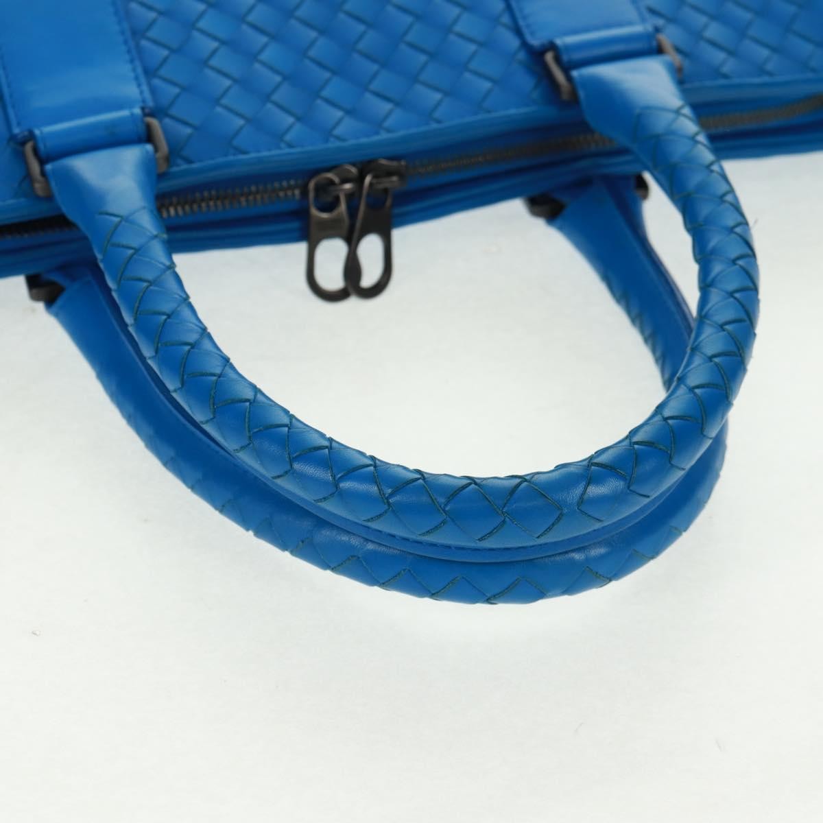 Bottega Veneta Top Zip Intrecciato Nappa, Blue, Leather, Briefcase