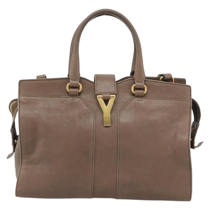 Saint Laurent Chyc Cabas Leather, Brown, Leather, Tote Bag