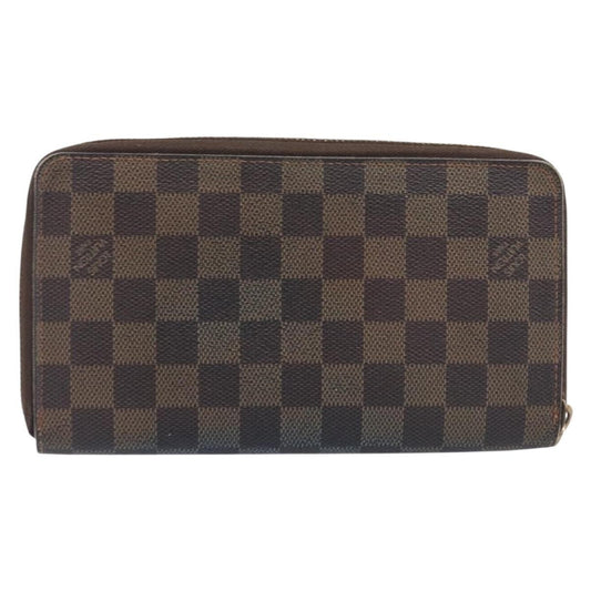 Louis Vuitton Zippy Organizer Damier, Brown, Canvas, Wallet