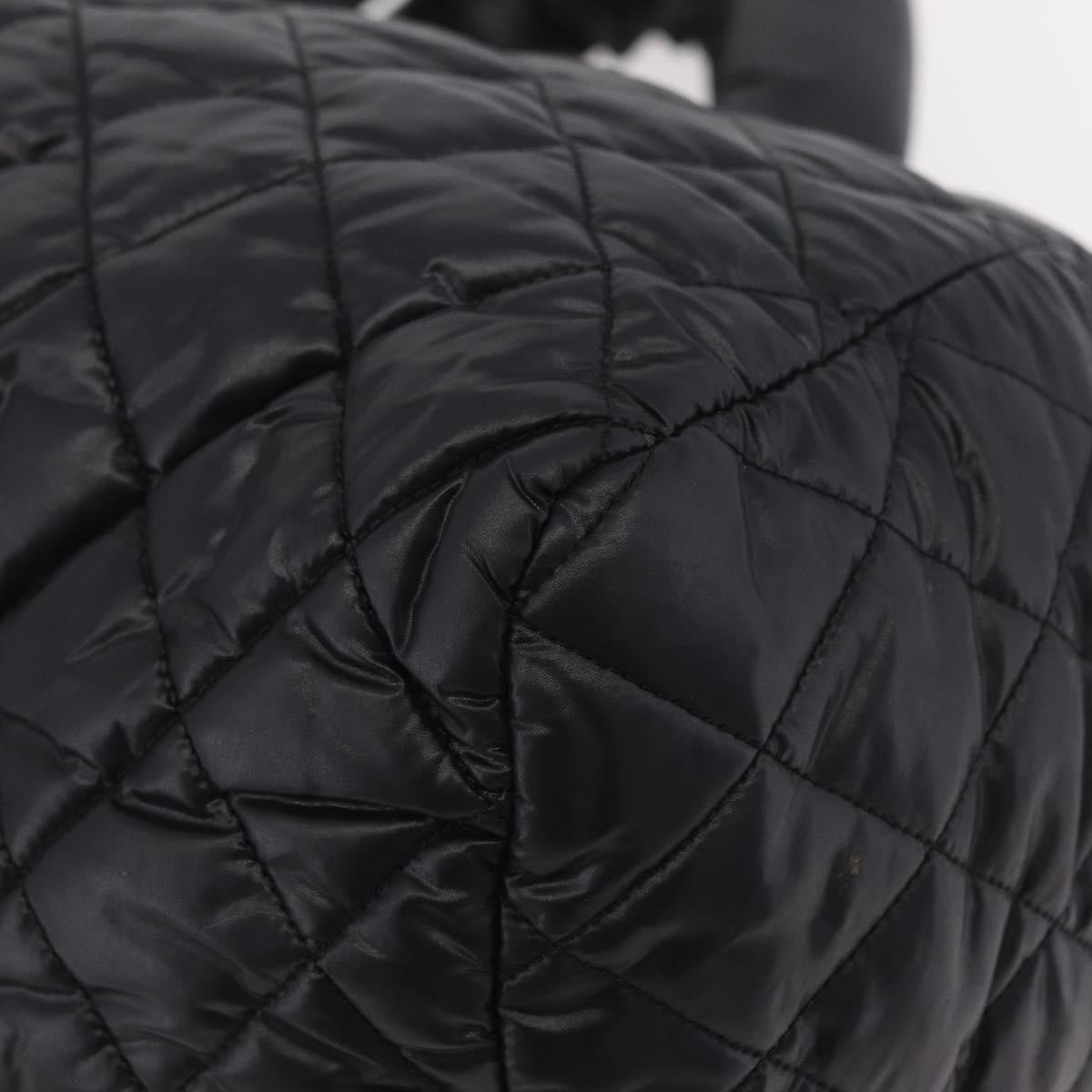Chanel Coco Cocoon Bowling Quilted Nylon, Black, Nylon, Handbag