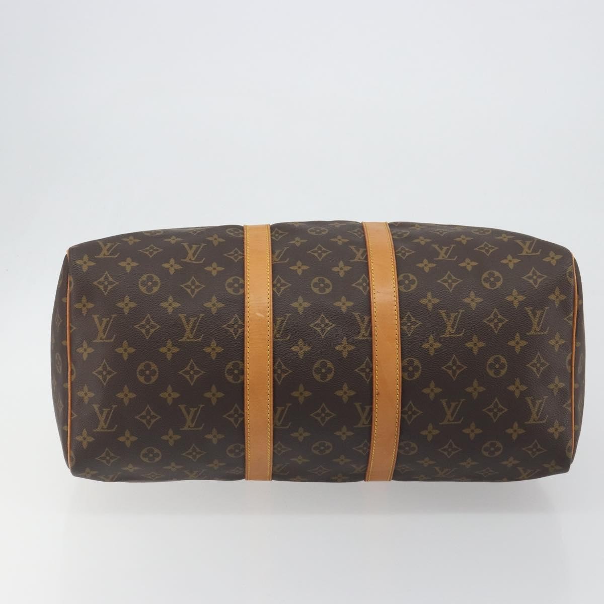 Louis Vuitton Keepall Monogram, Brown, Canvas, Travel Bag
