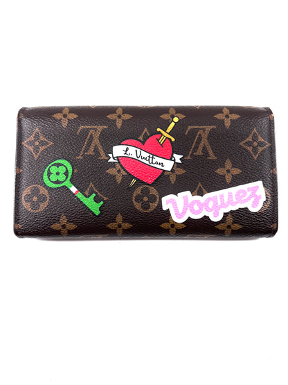 Louis Vuitton Portefeuille Sarah Wallet Monogram Empreinte, BROWN, CANVAS, Wallets