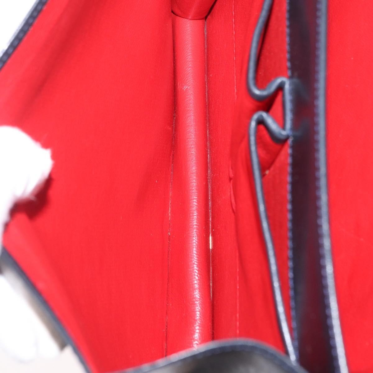 Celine Shoulder Leather, Navy, Leather, Shoulder Bag