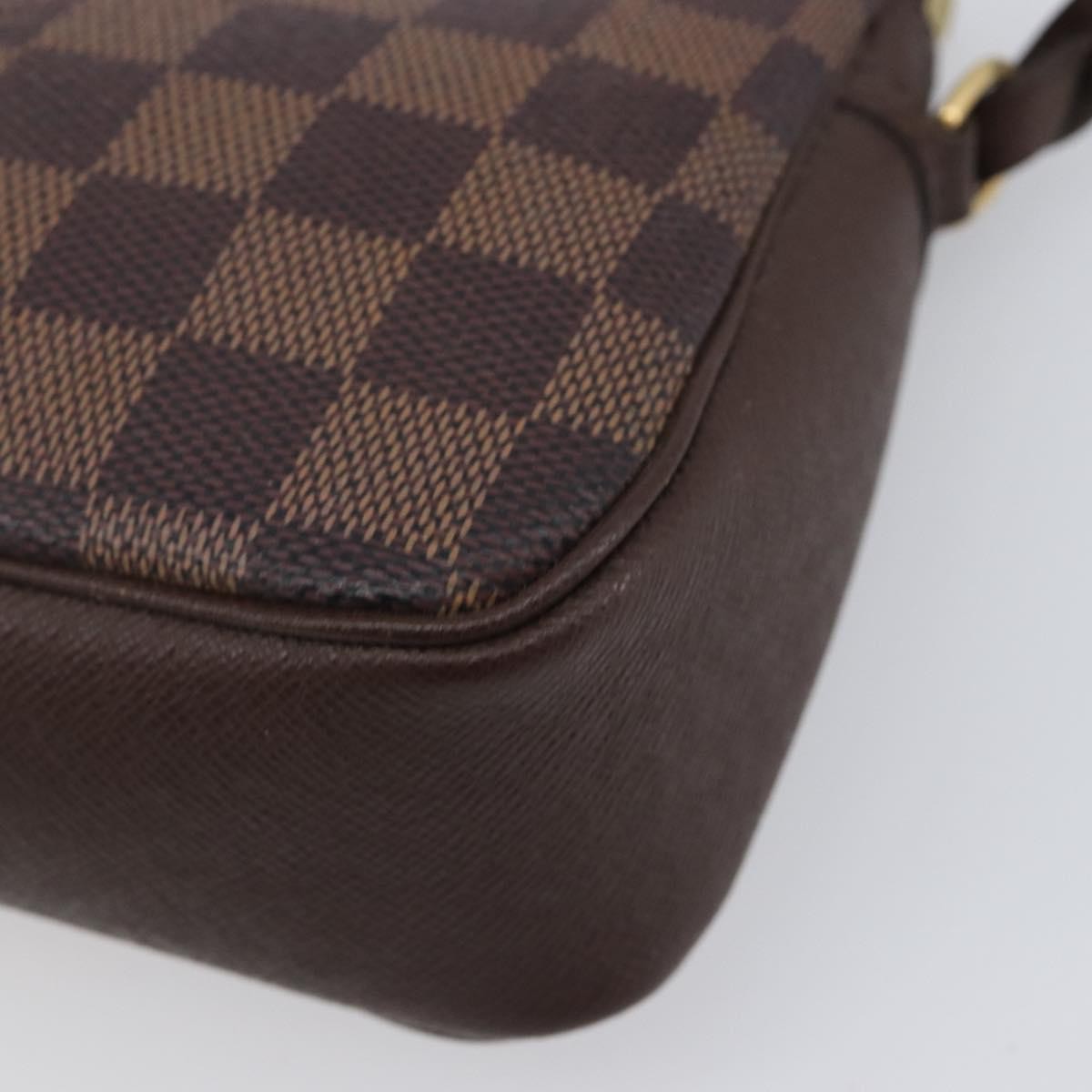 Louis Vuitton Trousse Make Up Damier, Brown, Canvas, Clutch