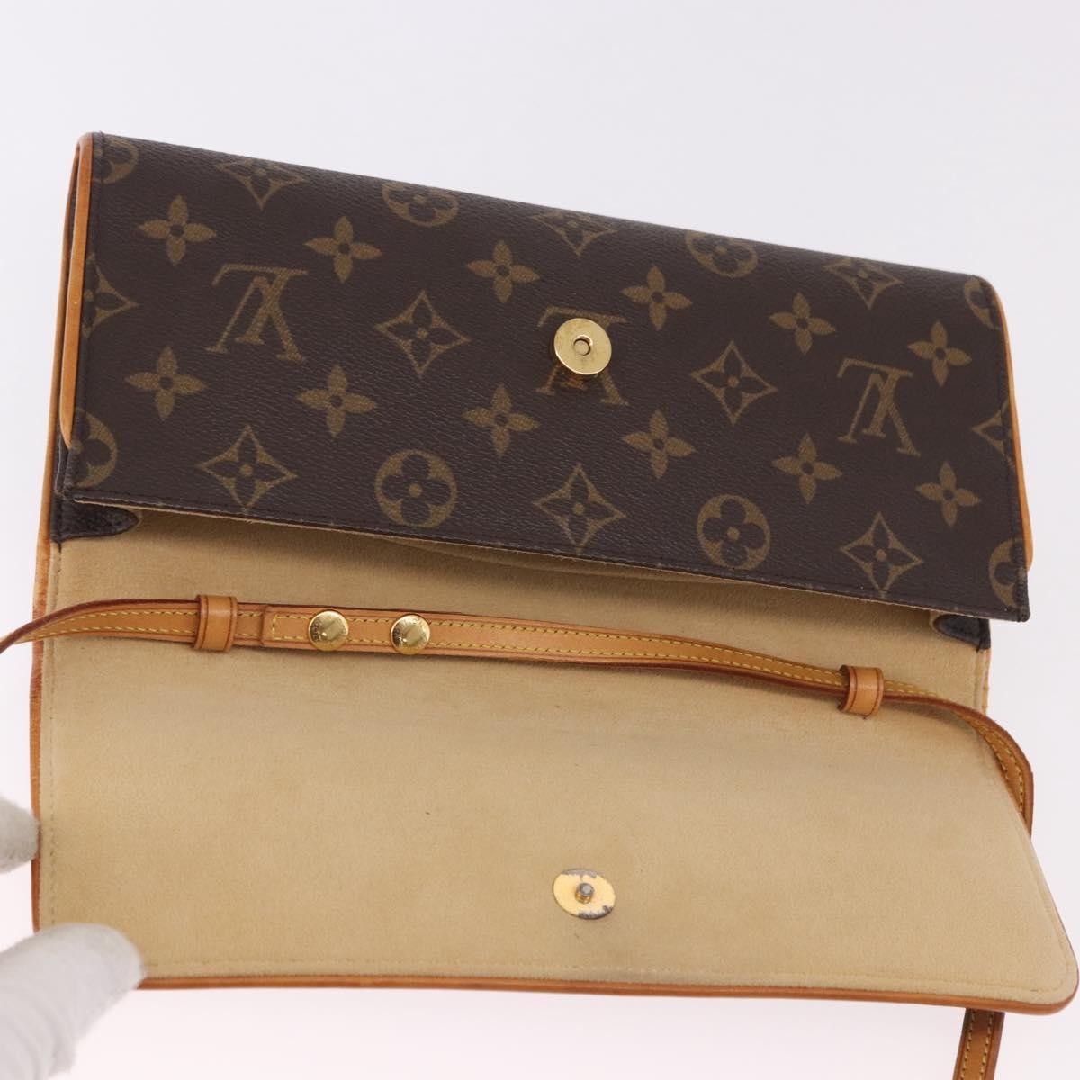 Louis Vuitton Twin Monogram Canvas, Brown, Canvas, Clutch