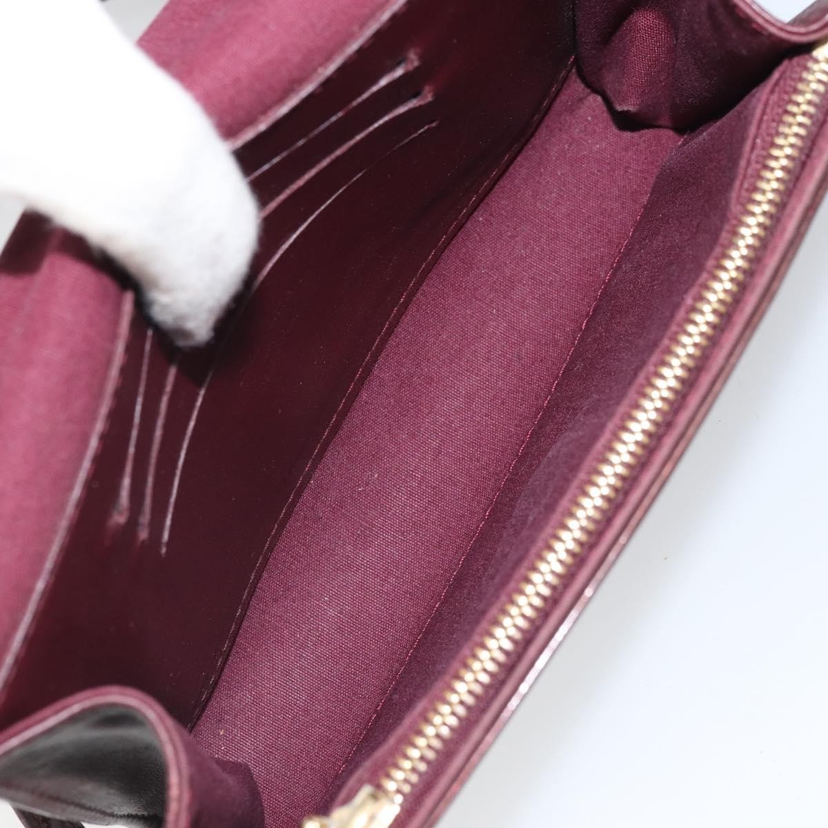 Louis Vuitton Rossmore Monogram Vernis, Burgundy, Patent Leather, Handbag
