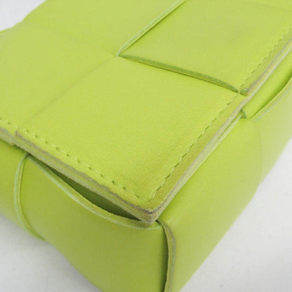 Bottega Veneta Cassette Maxi Intrecciato Leather, Green, Leather, Clutch