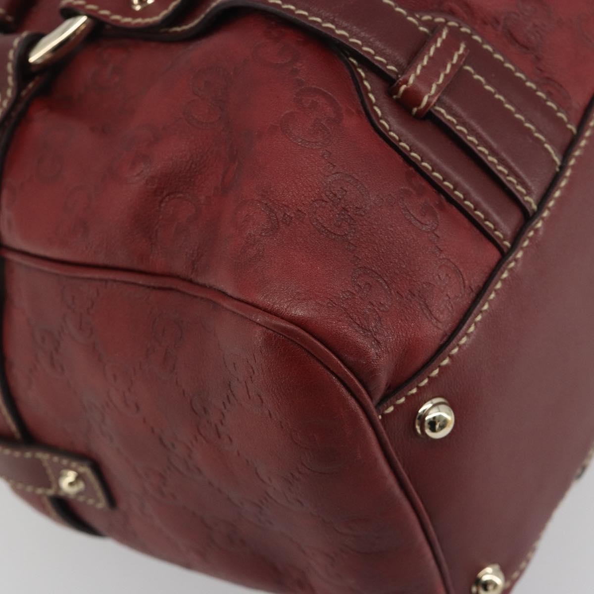 Gucci 85th Anniversary Boston Guccissima Leather, Red, Leather, Shoulder Bag
