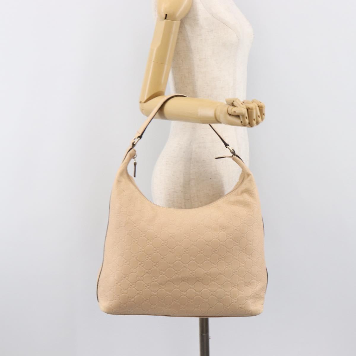 Gucci Miss GG Hobo Guccissima Leather, Pink, Canvas, Shoulder Bag