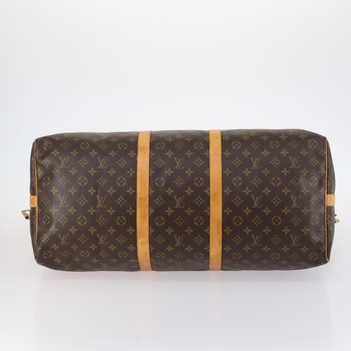 Louis Vuitton Keepall Bandouliere Bag Monogram Canvas, BROWN, CANVAS, Travel bag