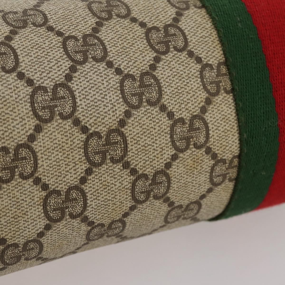 Gucci Vintage Web Flap Clutch GG Coated Canvas, Beige, Canvas, Clutch