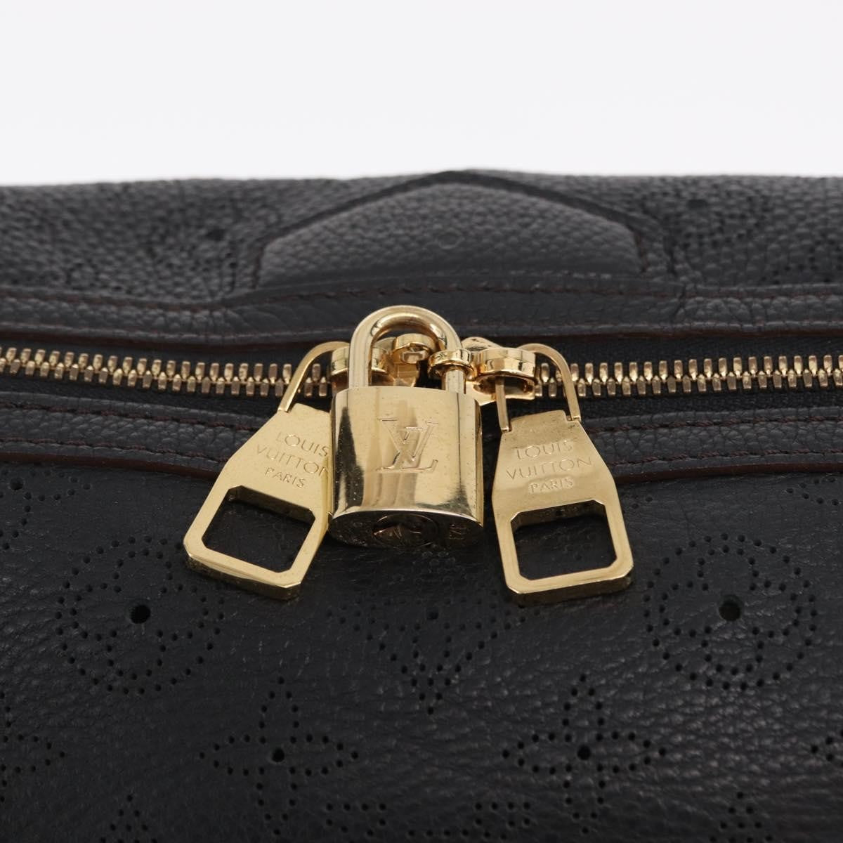 Louis Vuitton Galatea Mahina Leather, Black, Leather, Handbag