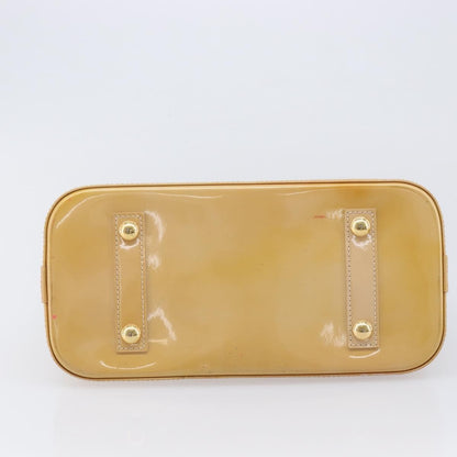 Louis Vuitton Alma Monogram Vernis, Beige, Patent Leather, Handbag