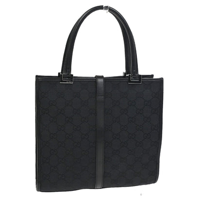 Gucci Jackie Tote GG Canvas and leather, Black, Canvas, Handbag