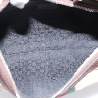 Gucci Reins Web Hobo Canvas, Beige, Canvas, Shoulder Bag