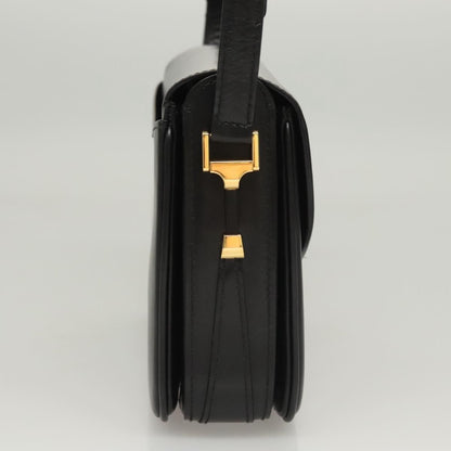 Bally Vintage Leather, Black, Leather, Shoulder Bag