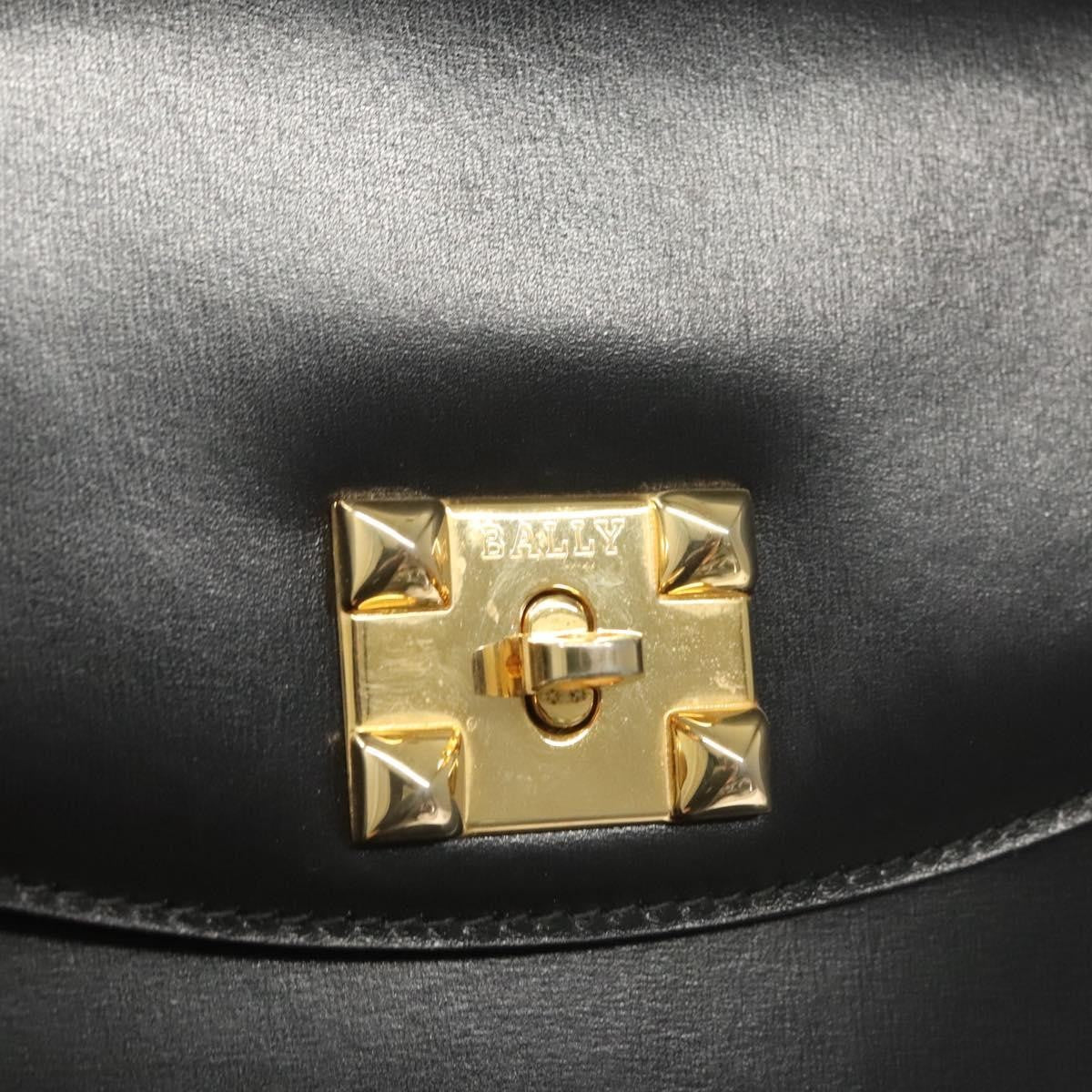 Bally Vintage Leather, Black, Leather, Shoulder Bag