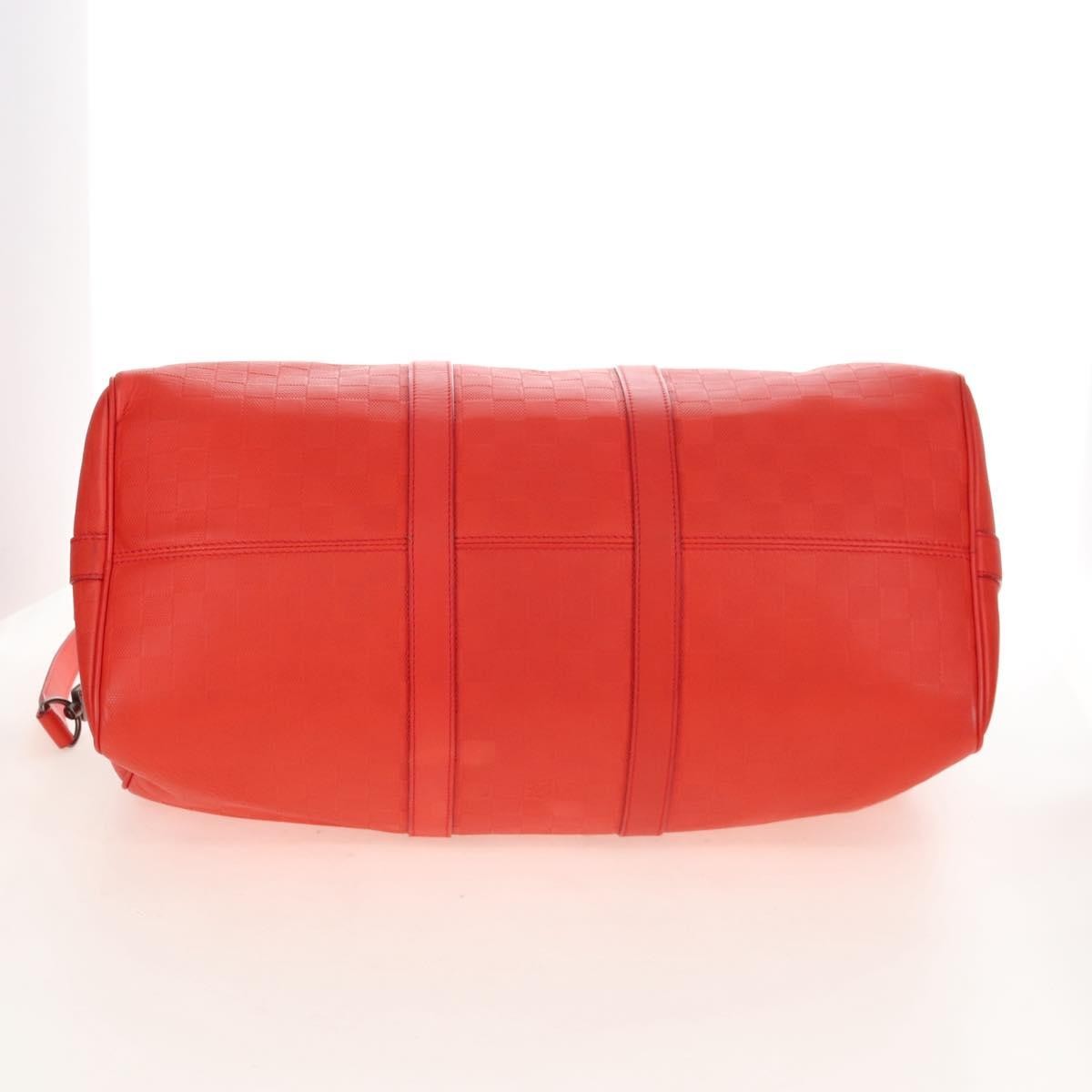 Louis Vuitton Keepall Bandouliere Damier Infini Leather, Red, Leather, Travel Bag
