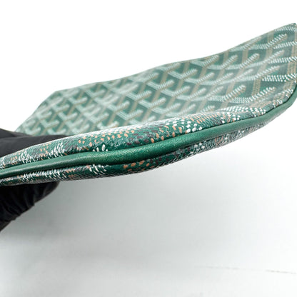 Goyard Senat Zip Coated Canvas, Green, Canvas, Clutch