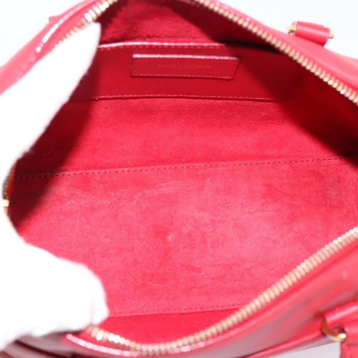 Saint Laurent Classic Baby Duffle Leather, Red, Leather, Handbag