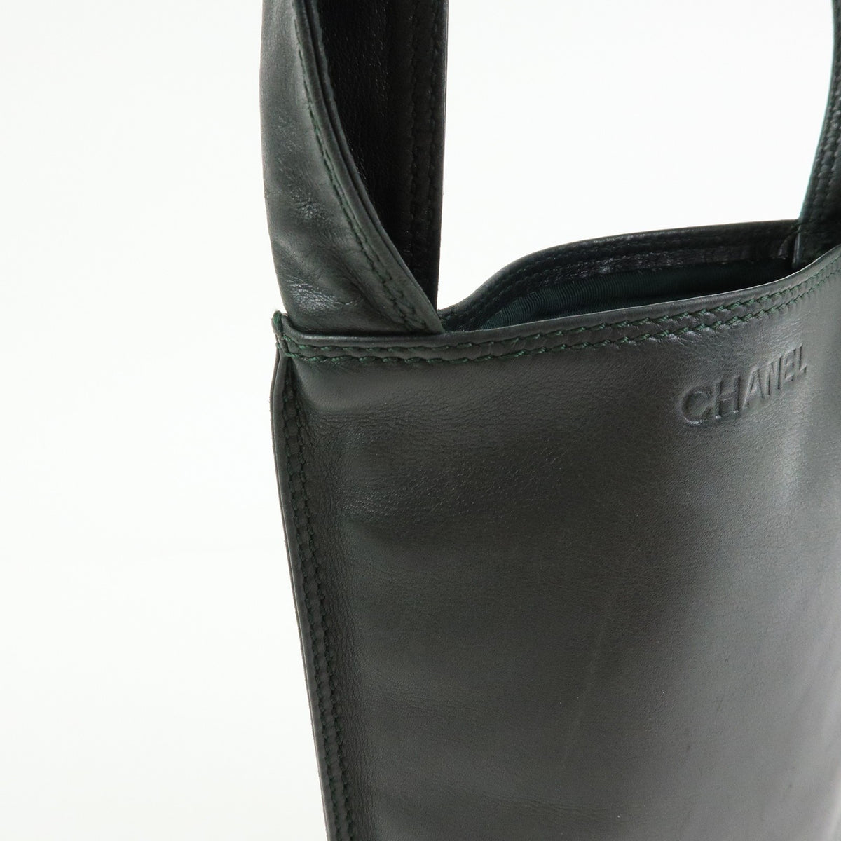 Chanel Flat CC Lambskin, Black, Leather, Backpack