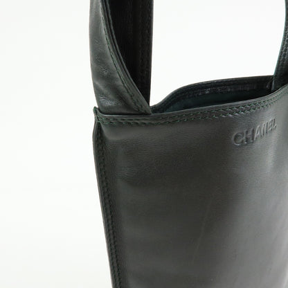 Chanel Flat CC Lambskin, Black, Leather, Backpack