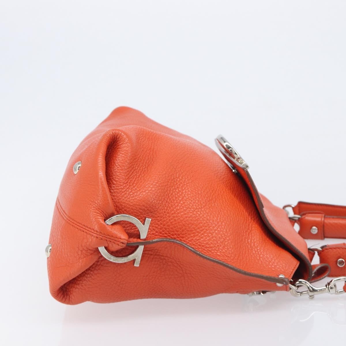 Salvatore Ferragamo Soft Sofia Leather, Orange, Leather, Tote Bag