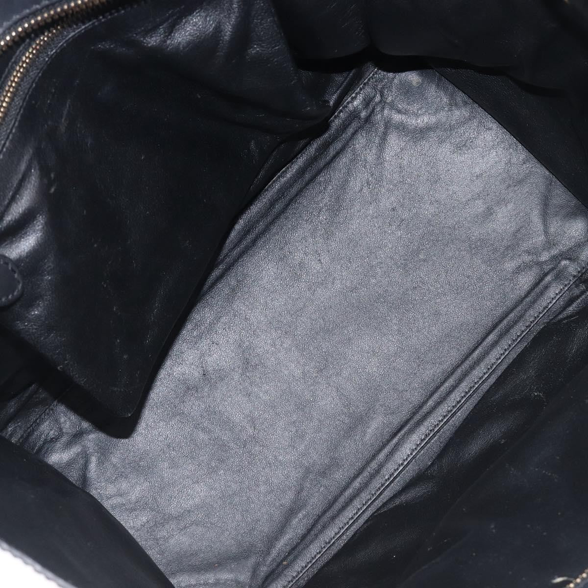 Celine Luggage Printed Canvas and Leather, Black, Leather, Handbag
