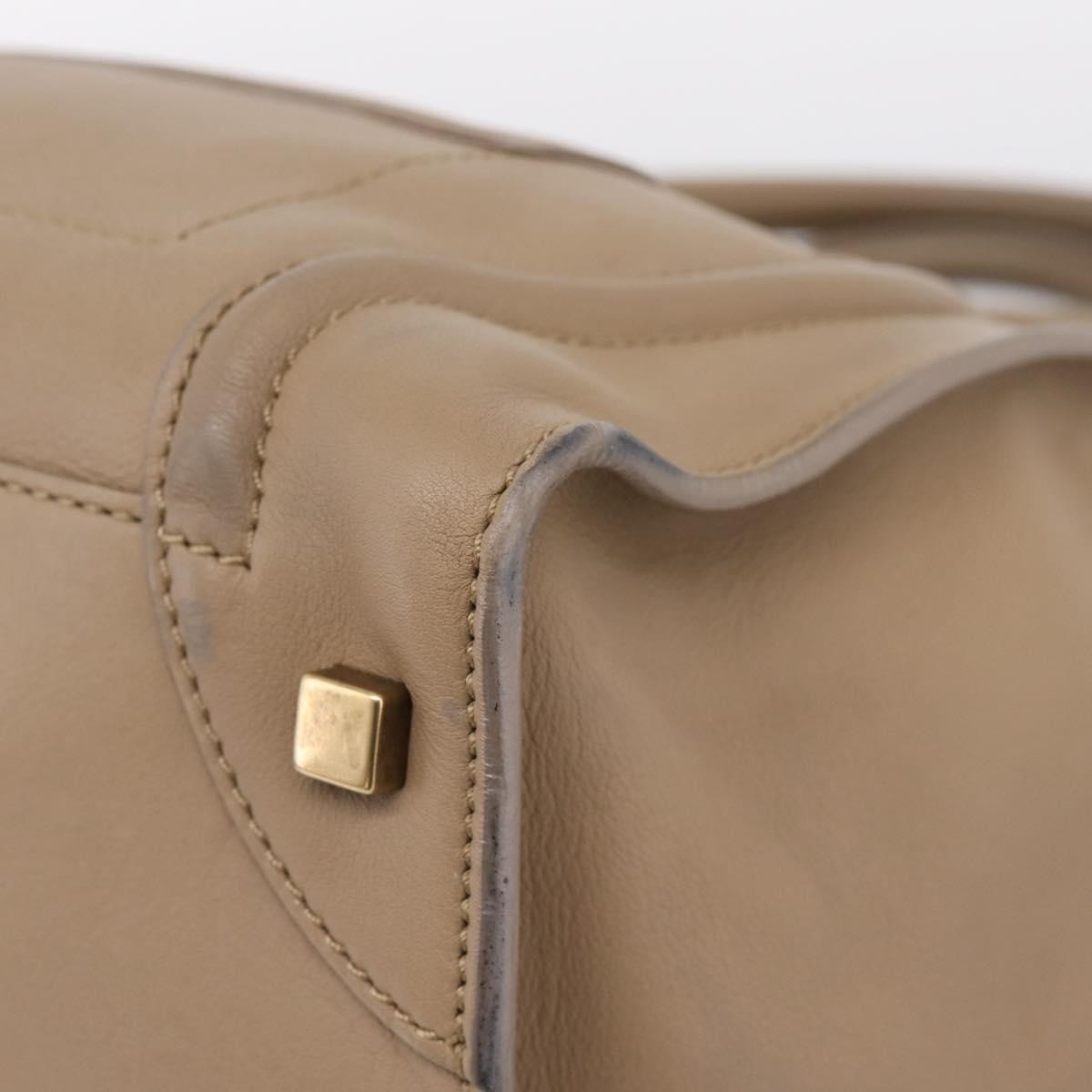 Celine Shopper Luggage Leather, Beige, Leather, Handbag