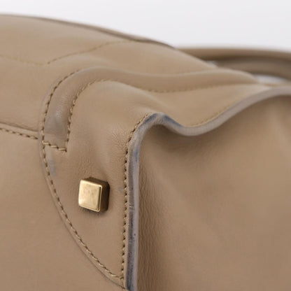 Celine Shopper Luggage Leather, Beige, Leather, Handbag