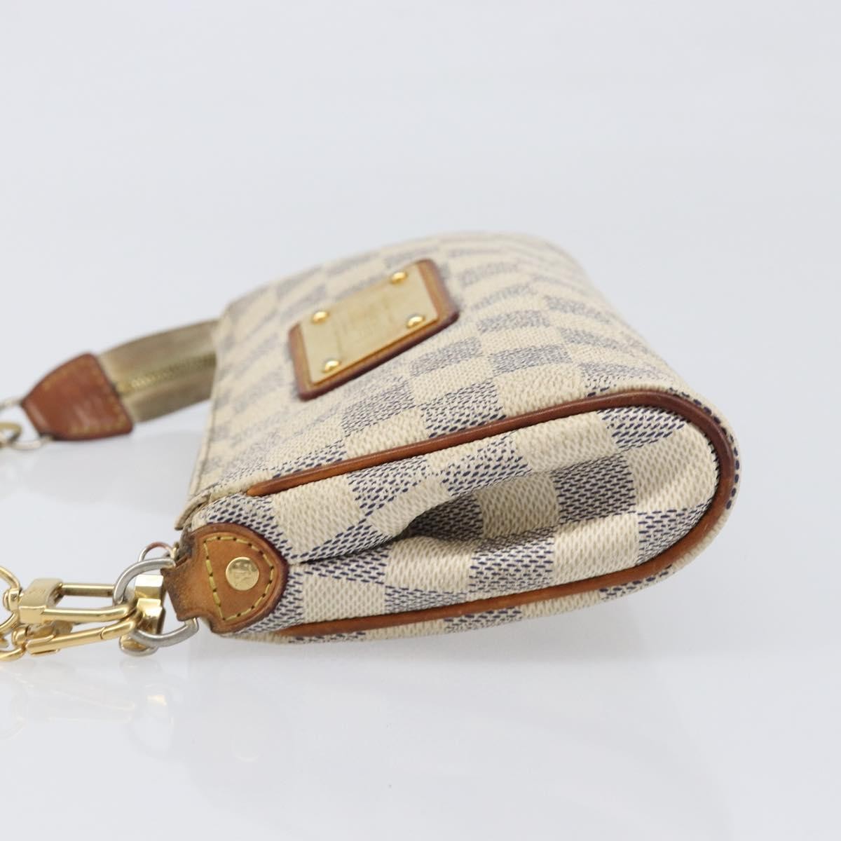 Louis Vuitton Eva Damier, White, Canvas, Handbag