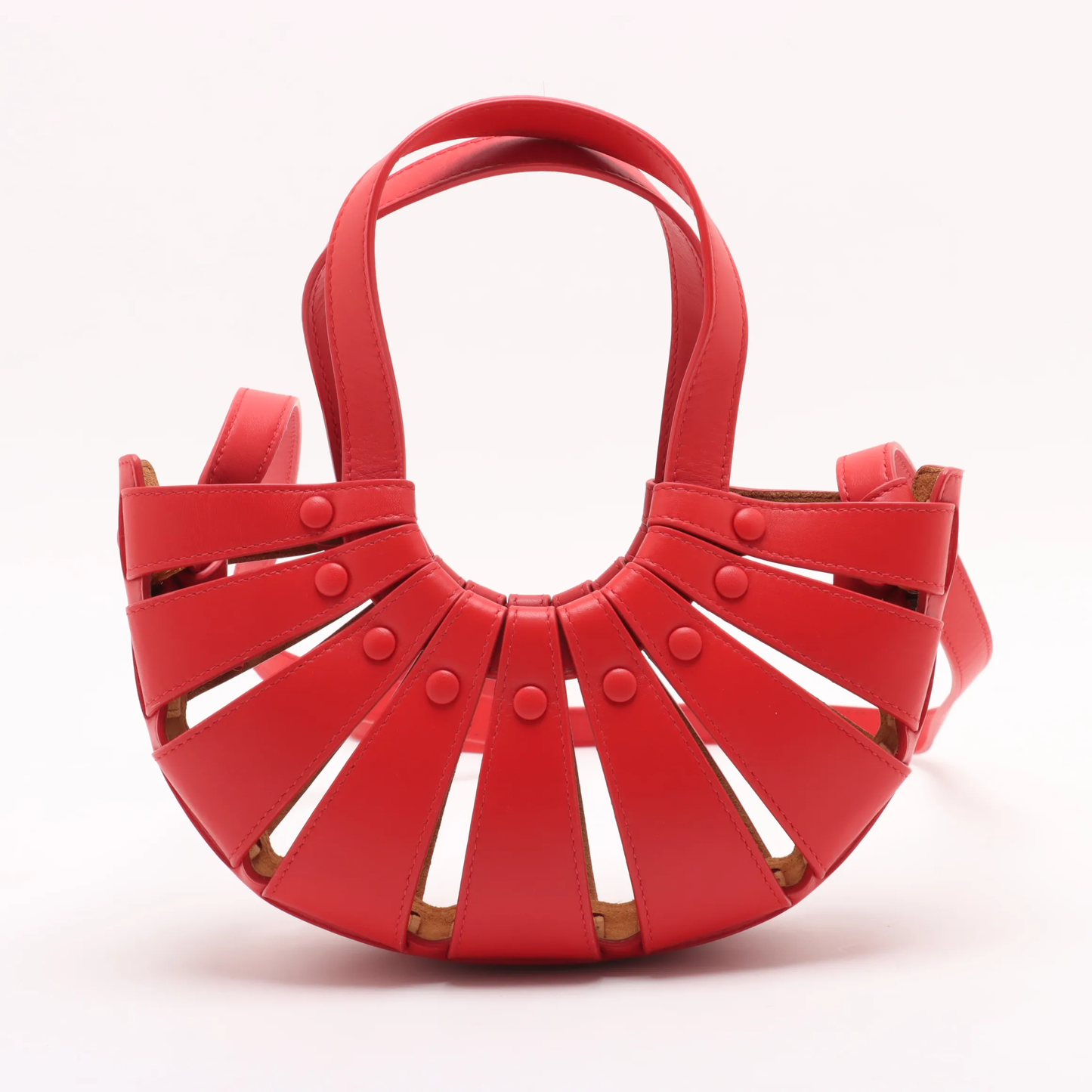 Bottega Veneta Vintage handbag Leather, RED, LEATHER, Handbag