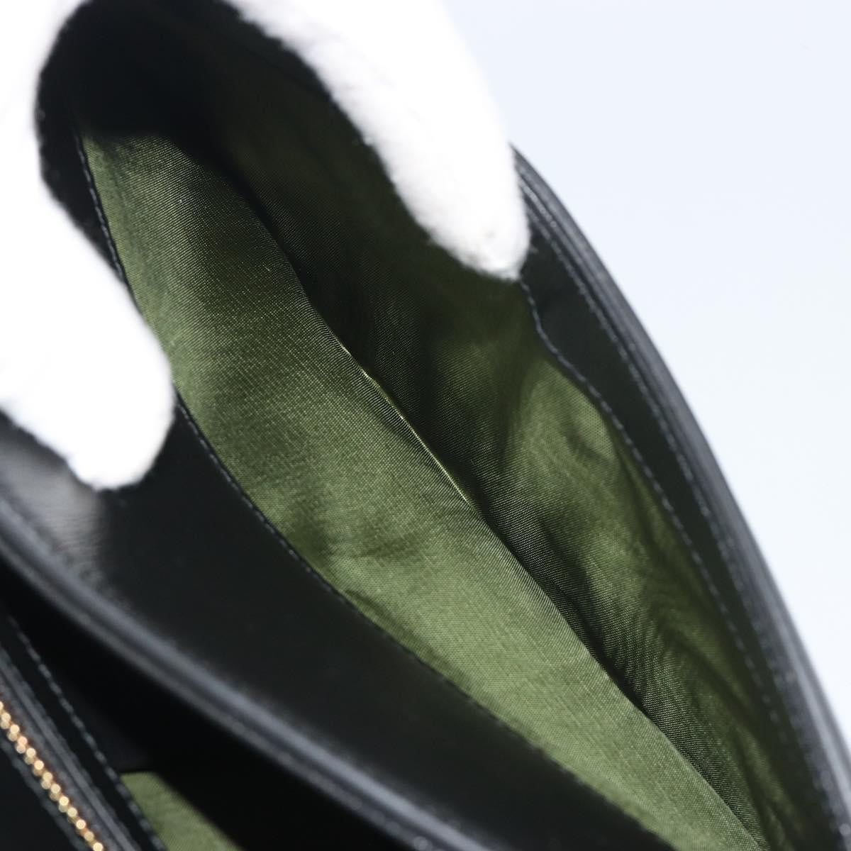 Gucci GG Ring Leather, Black, Leather, Shoulder Bag