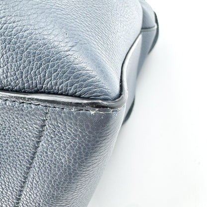 Celine Sangle Seau Calfskin, Navy, Leather, Handbag