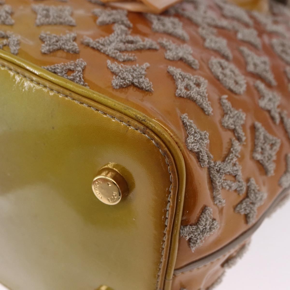 Louis Vuitton Fascination Lockit Patent Lambskin, Brown, Pearl, Handbag