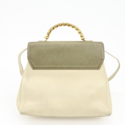 Loewe Vintage Velazquez Top Handle Leather, Beige, Leather, Handbag