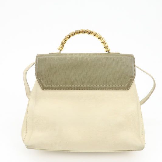 Loewe Vintage Velazquez Top Handle Leather, Beige, Leather, Handbag