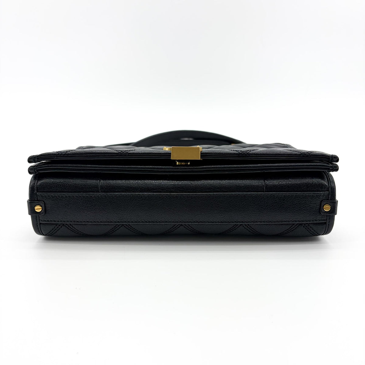 Saint Laurent Becky Quilted Leather, Black, Leather, Shoulder Bag