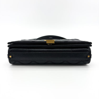 Saint Laurent Becky Quilted Leather, Black, Leather, Shoulder Bag