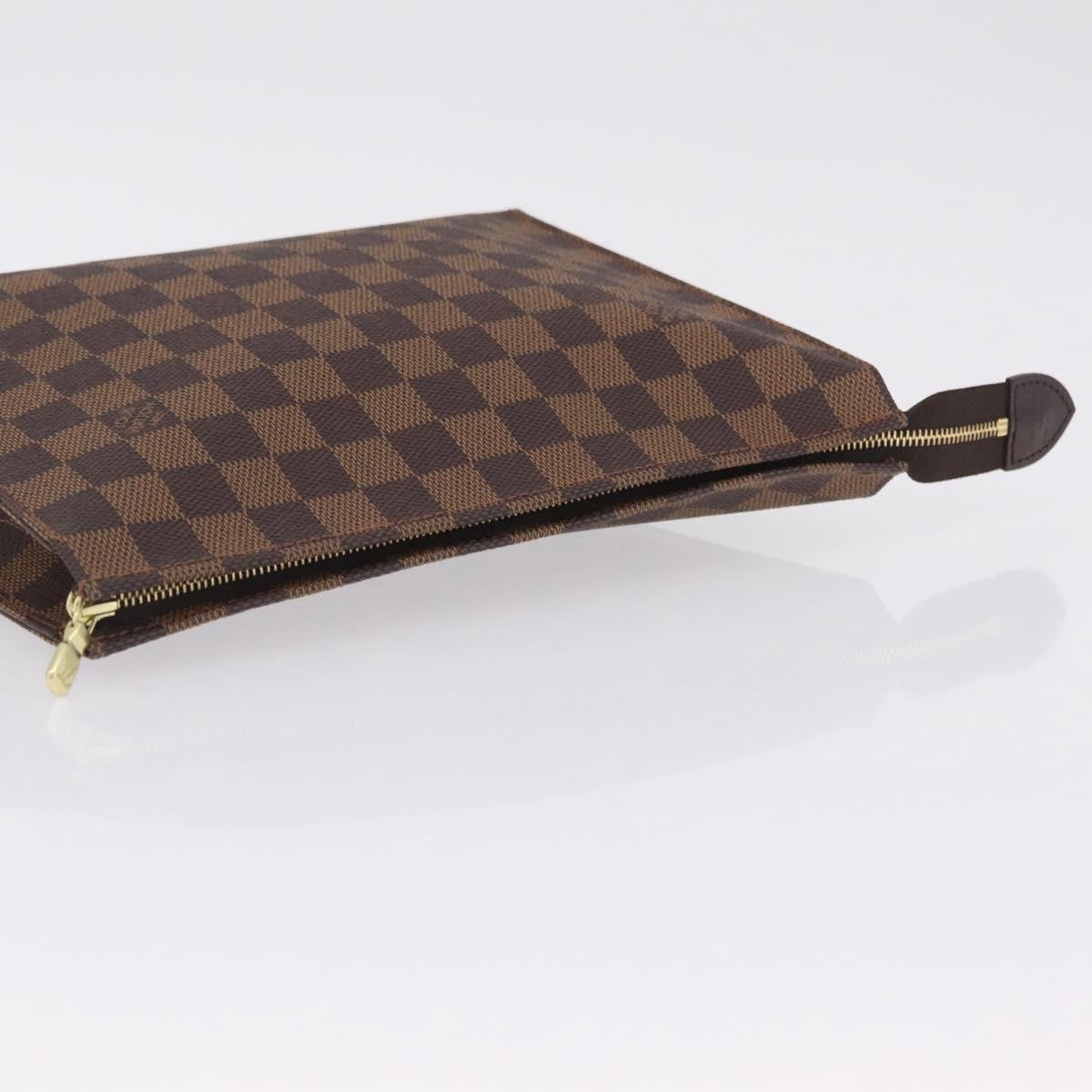 Louis Vuitton Toiletry Pouch Damier, Brown, Canvas, Clutch