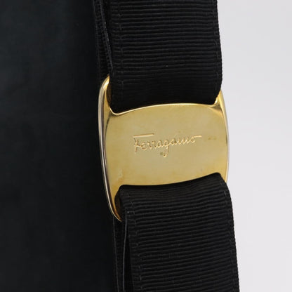 Salvatore Ferragamo Vala Suede, Navy, Suede, Shoulder Bag