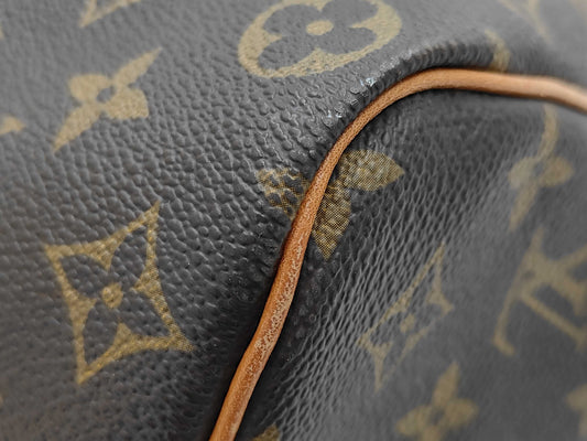 Louis Vuitton Keepall Bag Monogram Canvas, Brown, Leather, Travel Bag