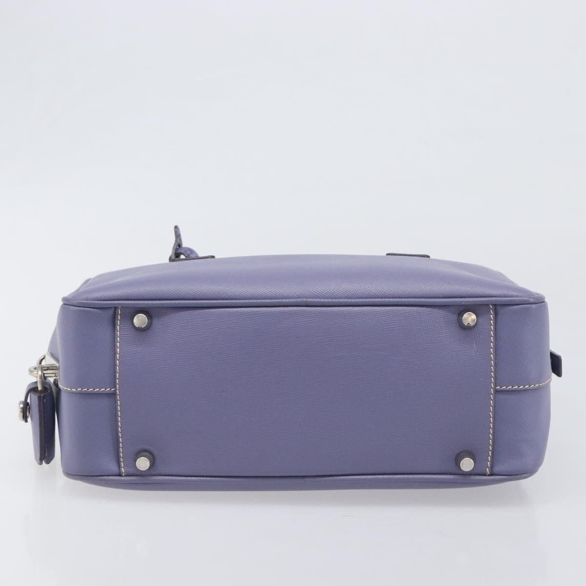 Prada Bauletto Saffiano, Purple, Leather, Handbag
