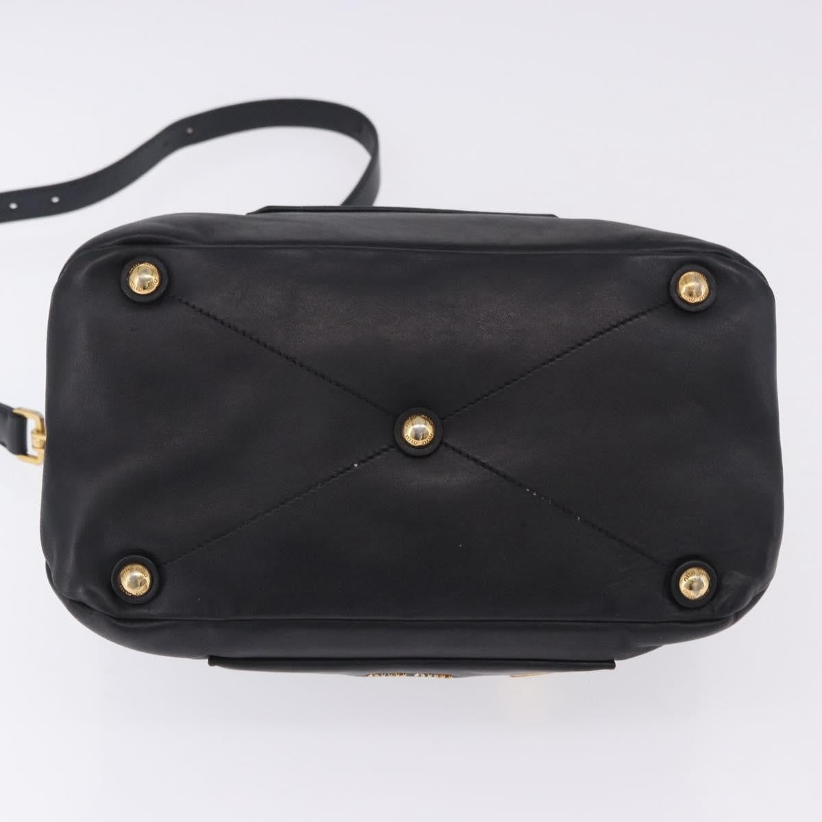 Miu Miu Beau Top Handle Leather, Black, Leather, Handbag
