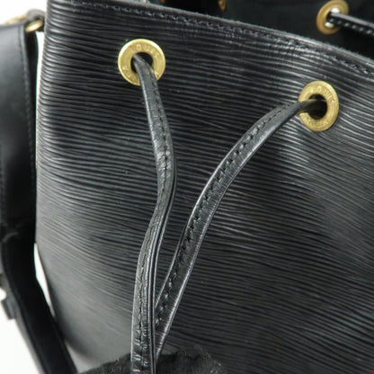 Louis Vuitton Petit Noe Epi Leather, Black, Leather, Handbag