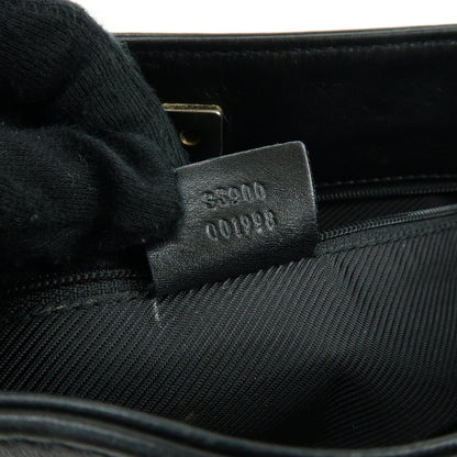 Gucci Gucci GG Canvas North-South Tote GG Canvas and Leather, Black, Canvas, Tote Bag