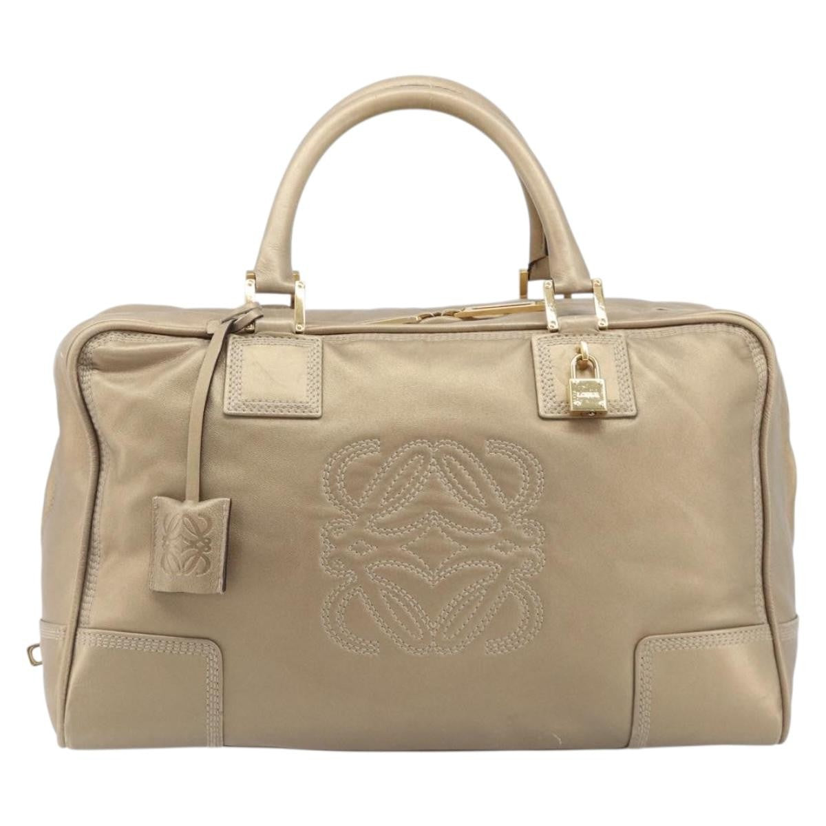 Loewe Amazona Leather, Gold, Leather, Handbag