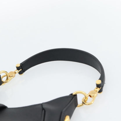 Bvlgari Serpenti Ellipse Leather, Black, Leather, Shoulder Bag