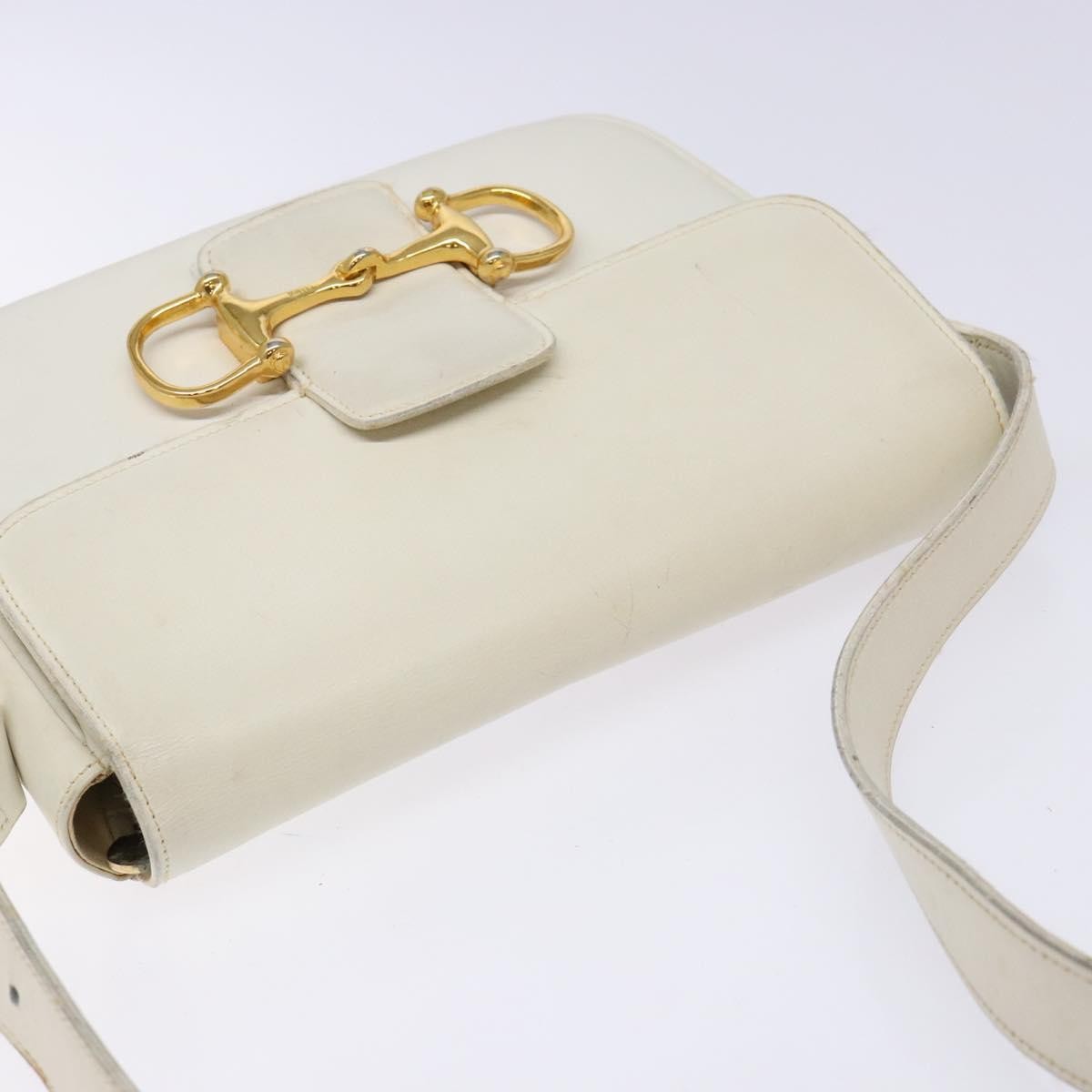 Celine Shoulder Leather, White, Leather, Shoulder Bag